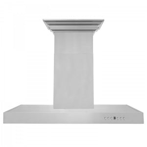ZLINE 48 in. Stainless Steel Wall Range Hood with Built-in CrownSound® Bluetooth Speakers, KECRN-BT-48