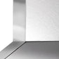 ZLINE 36" Designer Series Ducted Wall Mount Range Hood in Satin Stainless Steel with Mirror Accents, 655MR-36