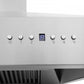 ZLINE 48 in. Stainless Steel Wall Range Hood with Built-in CrownSound® Bluetooth Speakers, 697CRN-BT-48