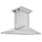 ZLINE 36 in. Island Mount Range Hood in Stainless Steel with Built-in CrownSound Bluetooth Speakers, GL1iCRN-BT-36