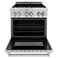 ZLINE 30" 4.0 cu. ft. Gas Burner, Electric Oven with Griddle in Stainless Steel, RA-GR-30
