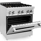 ZLINE 30 in. Professional Gas Burner/Electric Oven Stainless Steel Range with Brass Burners, RA-BR-30