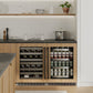 ZLINE Autograph 24" Touchstone 151 Can Beverage Fridge with Panel Ready Glass Door and Matte Black Handle,  RBSPOZ-24-MB