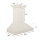 ZLINE 36 in. Wooden Wall Mount Range Hood in White, KPTT-36