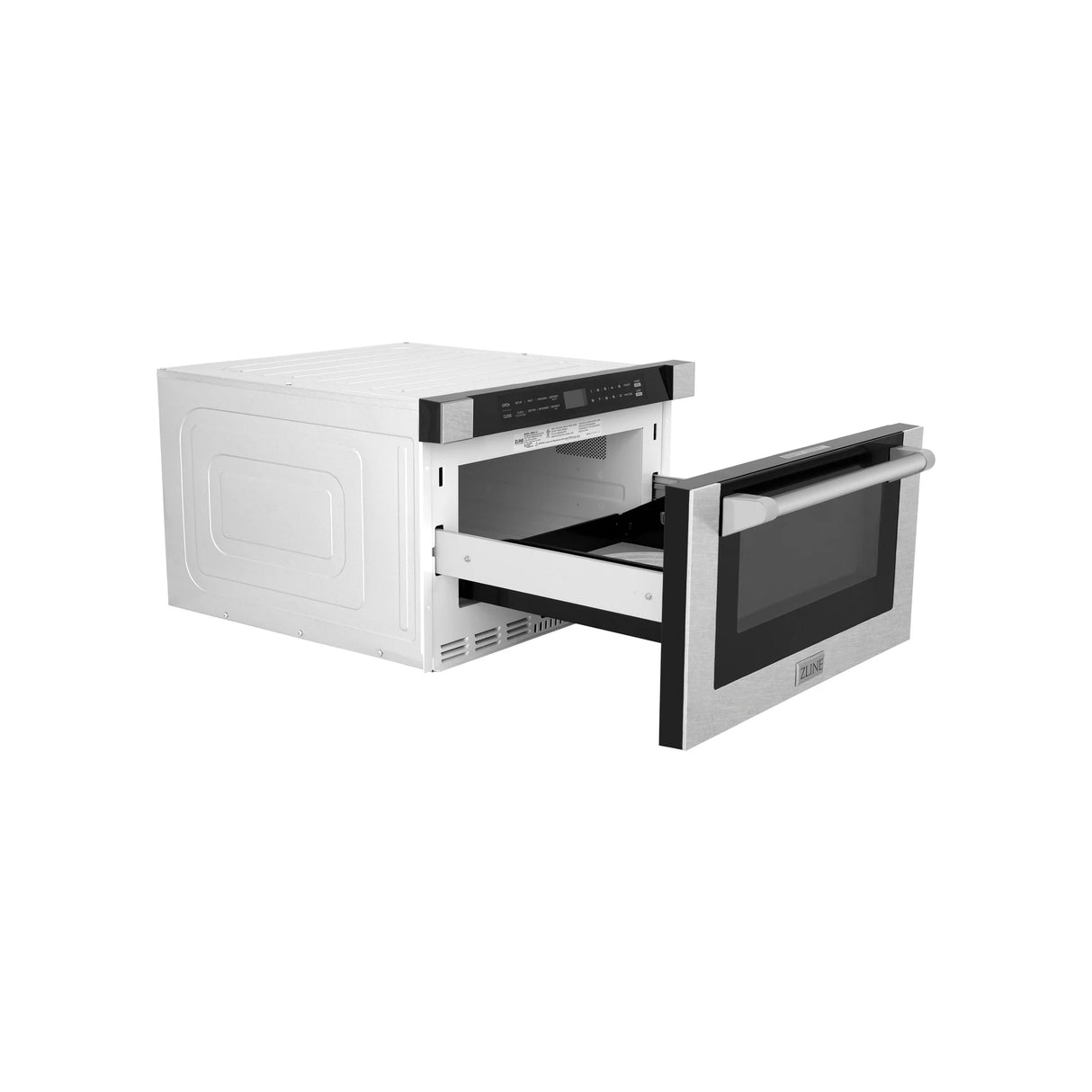 ZLINE 24" Built-in Microwave Drawer with a Traditional Handle in Stainless Steel