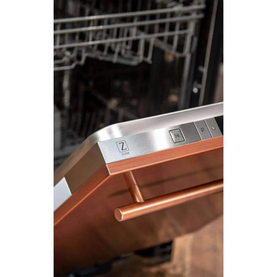 ZLINE 24" Top Control Dishwasher with Stainless Steel Tub and Modern Handle