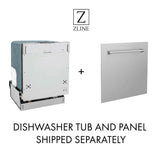 ZLINE 24" Top Control Dishwasher with Stainless Steel Tub and Modern Handle