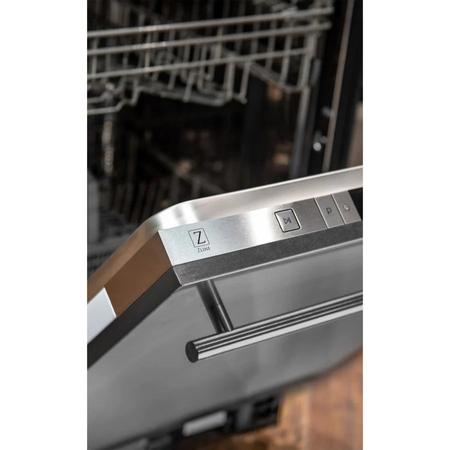 ZLINE 24" Top Control Dishwasher with Stainless Steel Tub and Modern Handle