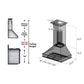 ZLINE 30" Designer Series Ducted Wall Mount Range Hood in Satin Stainless Steel, 8656S-30