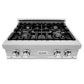 ZLINE 30" Legacy Gas Rangetop with 4 Burners and Porcelain Cooktop in Satin Stainless Steel, RTS-30