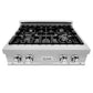 ZLINE Appliance Package - 30" Professional Double Wall Oven, 30" Rangetop, Range Hood In Satin Stainless Steel, 3KP-RTSRH30-AWD
