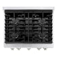 ZLINE 30" 4.2 cu. ft. Paramount Gas Range with 4 Burner Cooktop and Convection Gas Oven in Satin Stainless Steel, SGRS-30
