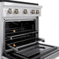 ZLINE 30" 4.2 cu. ft. Paramount Gas Range with 4 Burner Cooktop and Convection Gas Oven in Satin Stainless Steel, SGRS-30