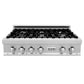 ZLINE 36" Legacy Gas Rangetop with 6 Burners and Porcelain Cooktop in Satin Stainless Steel with Griddle, RTS-GR-36