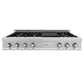 ZLINE 48" Legacy Gas Rangetop with 7 Burners and Porcelain Cooktop in Satin Stainless Steel with Griddle, RTS-GR-48