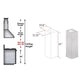 ZLINE 61" Satin Stainless Steel Chimney Extension for Ceilings up to 12.5 ft., 8GL14iS-E