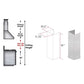 ZLINE 61" Satin Stainless Steel Chimney Extension for Ceilings up to 12.5 ft., 8KN4S-E