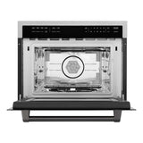 ZLINE Autograph Edition 24" Built-in Convection Microwave Oven in DuraSnow Stainless Steel with Matte Black Accents