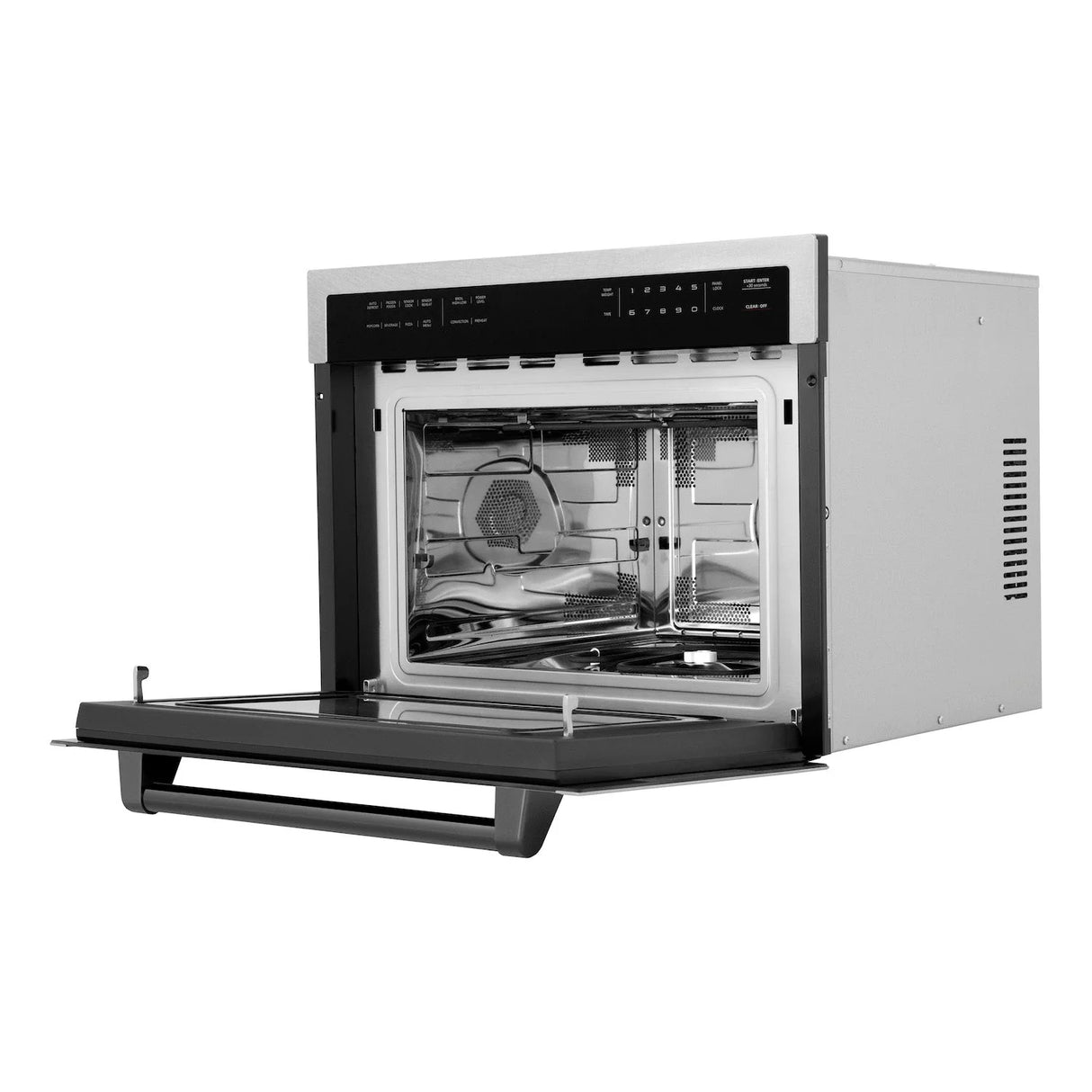 ZLINE Autograph Edition 24" Built-in Convection Microwave Oven in DuraSnow Stainless Steel with Matte Black Accents