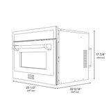 ZLINE Autograph Edition 24" Built-in Convection Microwave Oven in Stainless Steel Matte Black