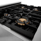 ZLINE Autograph 30" 4.0 cu. ft. Dual Fuel Range in Stainless Steel with Gold Accents, RAZ-30-G