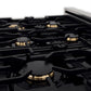 ZLINE Autograph 30" 4.0 cu. ft. Dual Fuel Range with White Matte Door and Gold Accents, RAZ-WM-30-G