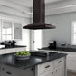 ZLINE 36 in. 400 CFM Island Range Hood in Black Stainless Steel, BSGL2iN-36