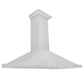 ZLINE 48" Designer Series Satin Stainless Steel Convertible Vent Wall Mount Range Hood, 8KBS-48