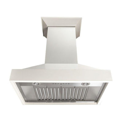 ZLINE 36 in. Wooden Wall Mount Range Hood in Cottage White, KBTT-36