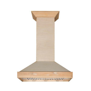 ZLINE 36 in. Unfinished Wooden Wall Range Hood, KBUF-36