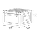 ZLINE 24" Built-in Microwave Drawer with a Traditional Handle in DuraSnow Stainless Steel