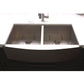 ZLINE 36" Niseko Farmhouse Apron Mount Double Bowl Satin Stainless Steel Kitchen Sink with Bottom Grid, SA50D-36S