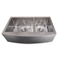 ZLINE 36" Courchevel Farmhouse Apron Mount Double Bowl Satin Stainless Steel Kitchen Sink with Bottom Grid, SA60D-36S