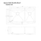 ZLINE 36" Courchevel Farmhouse Apron Mount Double Bowl Satin Stainless Steel Kitchen Sink with Bottom Grid, SA60D-36S