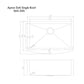 ZLINE 30" Zermatt Farmhouse Apron Mount Single Bowl Satin Stainless Steel Kitchen Sink with Bottom Grid, SAS-30S