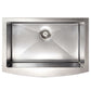 ZLINE 30" Zermatt Farmhouse Apron Mount Single Bowl Satin Stainless Steel Kitchen Sink with Bottom Grid, SAS-30S