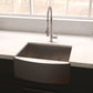 ZLINE 33" Vail Farmhouse Apron Mount Single Bowl Satin Stainless Steel Kitchen Sink with Bottom Grid, SAS-33S