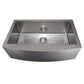 ZLINE 33" Vail Farmhouse Apron Mount Single Bowl Satin Stainless Steel Kitchen Sink with Bottom Grid, SAS-33S