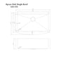 ZLINE 33" Vail Farmhouse Apron Mount Single Bowl Satin Stainless Steel Kitchen Sink with Bottom Grid, SAS-33S