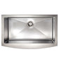 ZLINE 33" Vail Farmhouse Apron Mount Single Bowl Satin Stainless Steel Kitchen Sink with Bottom Grid, SAS-33S