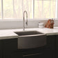 ZLINE 33" Vail Farmhouse Apron Mount Single Bowl Satin Stainless Steel Kitchen Sink with Bottom Grid, SAS-33S