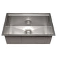 ZLINE 27" Garmisch Undermount Single Bowl Satin Stainless Steel Kitchen Sink with Bottom Grid and Accessories, SLS-27S