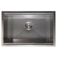 ZLINE 27" Garmisch Undermount Single Bowl Satin Stainless Steel Kitchen Sink with Bottom Grid and Accessories, SLS-27S