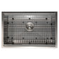 ZLINE 27" Garmisch Undermount Single Bowl Satin Stainless Steel Kitchen Sink with Bottom Grid and Accessories, SLS-27S
