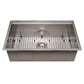 ZLINE 30" Garmisch Undermount Single Bowl Satin Stainless Steel Kitchen Sink with Bottom Grid and Accessories, SLS-30S
