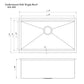 ZLINE 30" Garmisch Undermount Single Bowl Satin Stainless Steel Kitchen Sink with Bottom Grid and Accessories, SLS-30S