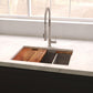 ZLINE 33" Garmisch Undermount Single Bowl Kitchen Sink with Bottom Grid and Accessories, SLS-33S