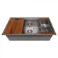 ZLINE 33" Garmisch Undermount Single Bowl Kitchen Sink with Bottom Grid and Accessories, SLS-33S