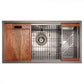 ZLINE 33" Garmisch Undermount Single Bowl Kitchen Sink with Bottom Grid and Accessories, SLS-33S