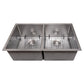 ZLINE 33" Anton Undermount Double Bowl Satin Stainless Steel Kitchen Sink with Bottom Grid, SR50D-33S